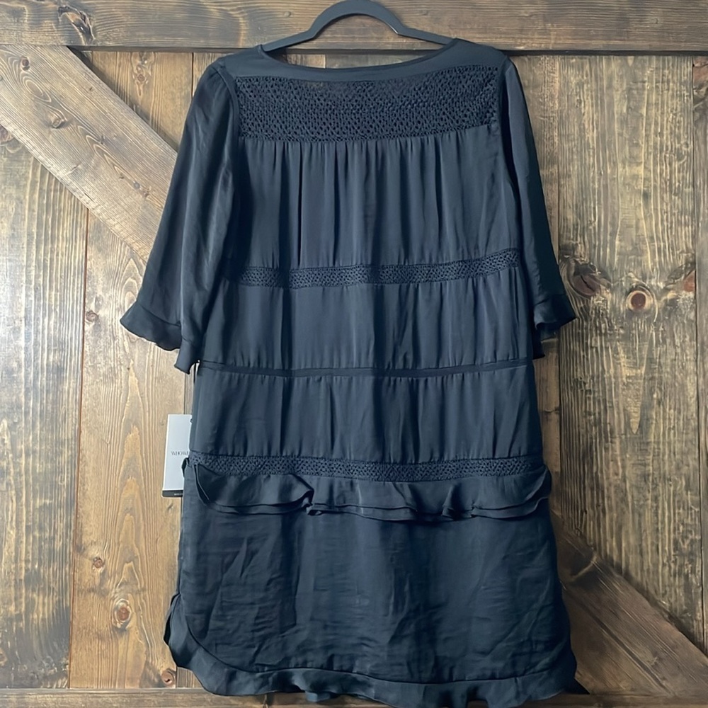 WHO WHAT WEAR Mesh Ruffle Dress - Picture 4 of 13